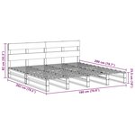 vidaXL Cadre de lit sans matelas cire marron 180x200cm bois pin massif