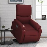 vidaXL Fauteuil inclinable électrique rouge bordeaux similicuir