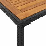 vidaXL Table de jardin avec dessus en bois d'acacia noir 115x54x74 cm