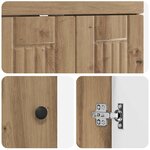 vidaXL Armoire sous évier de salle de bain Chêne artisanal
