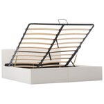 vidaXL Cadre de lit avec rangement hydraulique Similicuir 160x200 cm