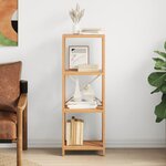 vidaXL Étagère à 4 niveaux 40x30x112 cm bois de chêne massif