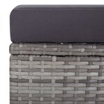 Salon de jardin meuble d'extérieur ensemble de mobilier 2 pièces avec coussins résine tressée gris 02_0015902