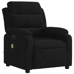 vidaXL Fauteuil inclinable de massage électrique noir velours