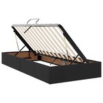 vidaXL Lit de Rangement avec tête de lit Noir 90 x 200 cm Velours