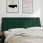vidaXL Coussin de tête de lit Hanko vert foncé 160 cm velours