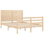 vidaXL Cadre de lit sans matelas 140x200 cm bois massif