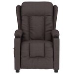 vidaXL Fauteuil électrique de massage Marron foncé Tissu