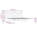vidaXL Cadre de lit métal sans matelas avec tête de lit noir 193x203cm