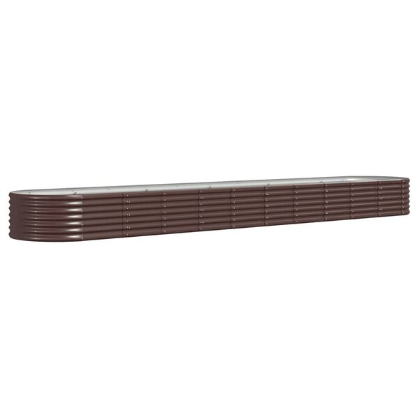 vidaXL Lit surélevé de jardin Acier enduit de poudre marron