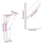 vidaXL Support de drapeau pour 1 drapeau  à fixer au mur  en acier argenté.