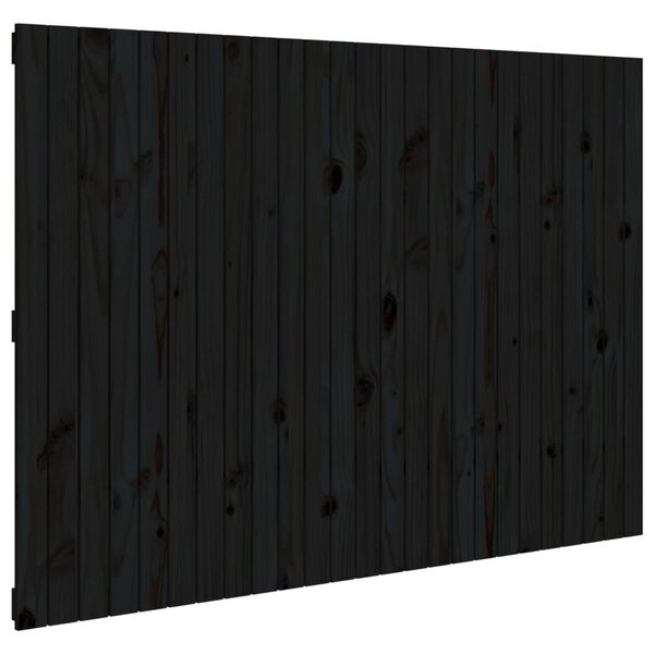 vidaXL Tête de lit murale Noir 159 5x3x110 cm Bois massif de pin
