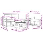 vidaXL Ensemble de canapés d'extérieur 6 pc Naturel et Beige
