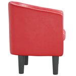 vidaXL Fauteuil rouge similicuir