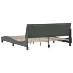 vidaXL Cadre de lit sans matelas gris foncé 180x200 cm tissu