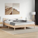 vidaXL Cadre de lit sans matelas 200x200 cm bois massif de pin