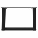 vidaXL Pieds de table basse en U  2 pièces  noir  40 x (30-31) cm  acier