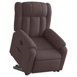 vidaXL Fauteuil inclinable marron foncé tissu
