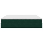 VidaXL Cadre de lit ottoman avec matelas vert foncé 160x200 cm velours