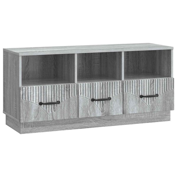 vidaXL Meuble TV Sonoma gris 102 x 34 5 x 47 cm Bois d'ingénierie