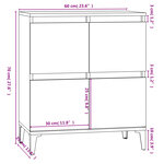 vidaXL Buffet Chêne fumé 60x35x70 cm Bois d'ingénierie