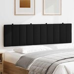 vidaXL Coussin de tête de lit Hanko noir 180 cm tissu