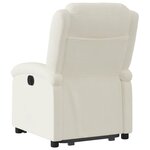 vidaXL Fauteuil inclinable électrique crème velours