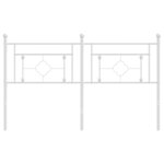vidaXL Tête de lit métal blanc 160 cm