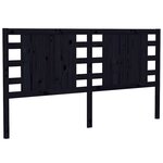 vidaXL Tête de lit Noir 166x4x100 cm Bois massif de pin