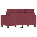vidaXL Canapé à 2 places Rouge bordeaux 120 cm Tissu