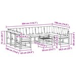 vidaXL Ensemble de canapés d'extérieur 10 pc Naturel et Noir