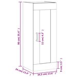 vidaXL Armoire murale chêne fumé 34 5x34x90 cm bois d'ingénierie