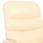 vidaXL Fauteuil inclinable Crème Similicuir