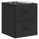 vidaXL Cabinet de chevet mural avec tiroir Noir 34 5 x 33 x 40 cm
