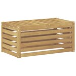 vidaXL Banc de Jardin Bois d'Acacia Massif Blanc 79 x 43 x 37 cm