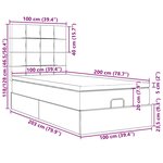 vidaXL Lit ottoman avec matelas marron foncé 100x200 cm tissu