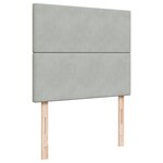 vidaXL Sommier à lattes de lit et matelas Gris clair 120x200cm Velours