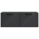 vidaXL Meuble TV mural Noir 78 5 x 31 x 30 cm Bois d'ingénierie