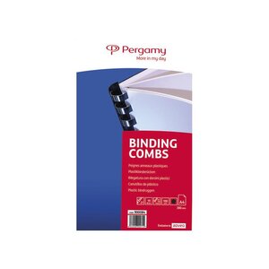 100 reliures en plastique 19 mm noir PERGAMY