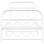 vidaXL Cadre de lit métal sans matelas avec pied de lit blanc 80x200cm