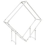 vidaXL Portant de bois chauffage blanc 100x25x100 cm