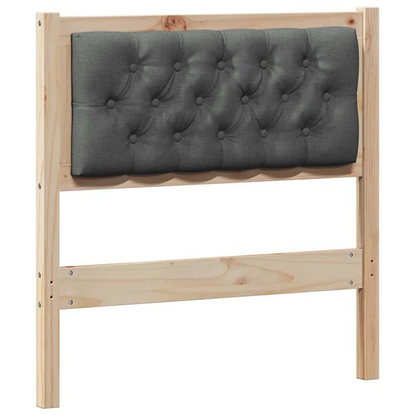 vidaXL Tête de lit Autre marron et gris foncé 80 cm Bois massif en pin