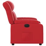 vidaXL Fauteuil inclinable électrique Rouge Similicuir