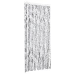vidaXL Rideau anti-mouches gris clair et gris foncé 56x200 cm chenille