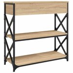 vidaXL Table console chêne sonoma 75x28x75 cm bois d'ingénierie