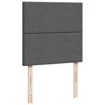 vidaXL Sommier à lattes de lit avec matelas Gris foncé 100x200cm Tissu