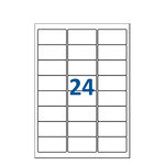Lot de 200 Planches étiquettes autocollantes pour Timbres sur feuille A4 : 63 5 x 33 9 mm (24 étiquettes par feuille)