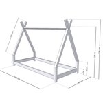 Lit tipi enfant NAKANA 90 x 180 bleu clair