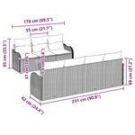 vidaXL Ensemble de canapé de jardin 8 Pièces Gris Poly rotin