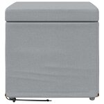 vidaXL Tabouret Gris clair 41 x 41 x 40 cm Tissu et bois stratifié